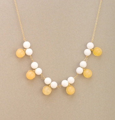 Astor Two-Tone Cluster Bib Necklace