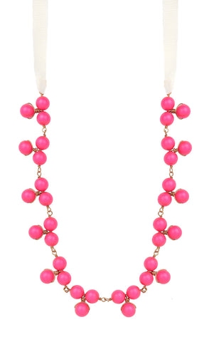 Jackson Neon Pink Bauble Necklace