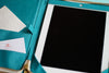 Quincy iPad Case, Gold + Aqua