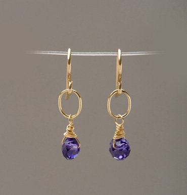 Madison Crystal and Link Earrings