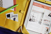 Quincy iPad Case, Gray + Canary