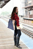 Belmont Square Scarf, Khaki + Poppy