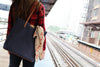 Belmont Square Scarf, Khaki + Poppy