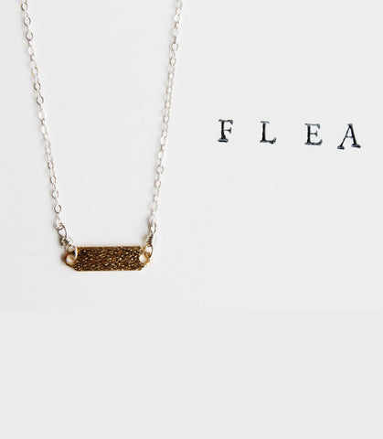 FLEA Brushed Tab Necklace