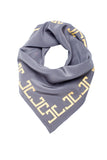 Belmont Square Scarf, Gray + Gold