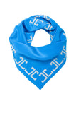 Belmont Square Scarf, French Blue + Light Gray